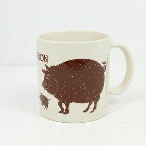 COCHON PIG PORCELAIN OFF WHITE MUG BY TAYLOR & NG SAN FRANCISCCO COFFEE 1979 VTG